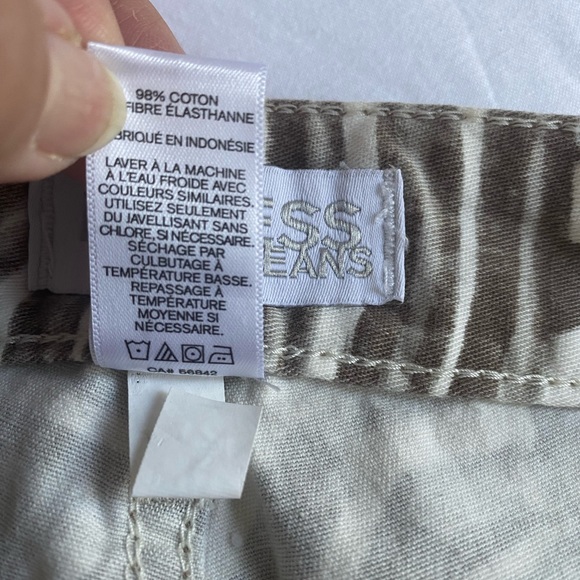 Women Denim Micro Short S Palms Tan Cream Low Rise Denim Jeans Short - Picture 9 of 14